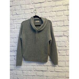 It's Our Time Gray Cowl Neck Long Sleeve Knit Sweater Womens Small
